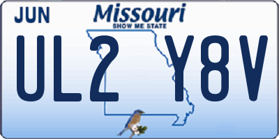 MO license plate UL2Y8V