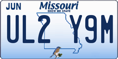 MO license plate UL2Y9M