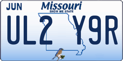 MO license plate UL2Y9R
