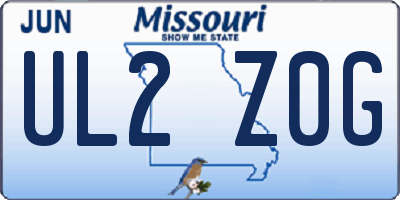MO license plate UL2Z0G