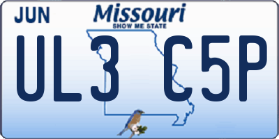 MO license plate UL3C5P