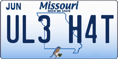 MO license plate UL3H4T
