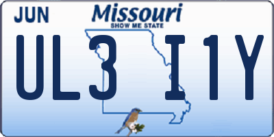MO license plate UL3I1Y
