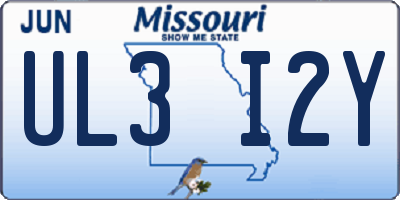 MO license plate UL3I2Y