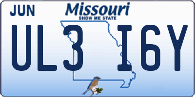 MO license plate UL3I6Y