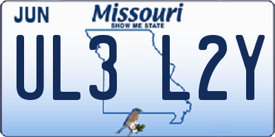 MO license plate UL3L2Y