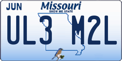 MO license plate UL3M2L