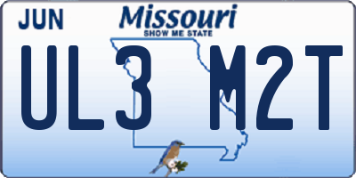 MO license plate UL3M2T