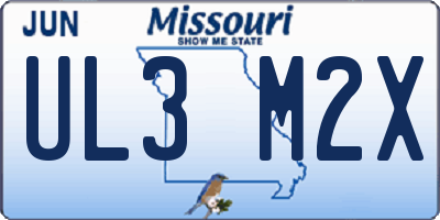 MO license plate UL3M2X