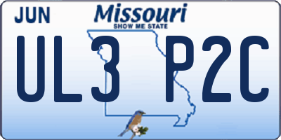 MO license plate UL3P2C