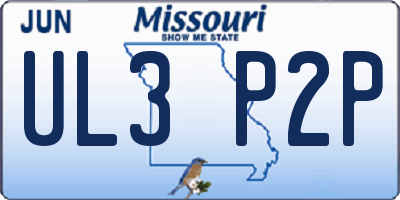 MO license plate UL3P2P