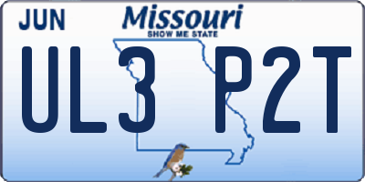 MO license plate UL3P2T