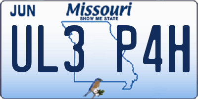 MO license plate UL3P4H