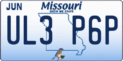 MO license plate UL3P6P
