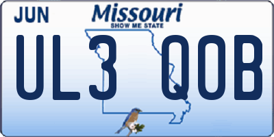 MO license plate UL3Q0B