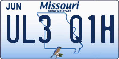 MO license plate UL3Q1H