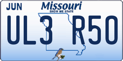 MO license plate UL3R5O