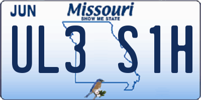 MO license plate UL3S1H
