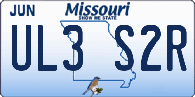 MO license plate UL3S2R