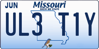 MO license plate UL3T1Y