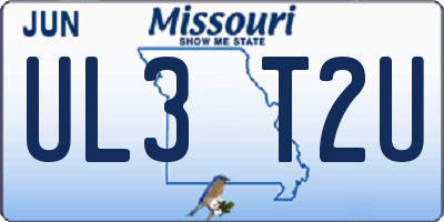 MO license plate UL3T2U