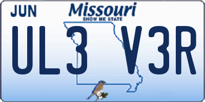 MO license plate UL3V3R