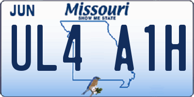 MO license plate UL4A1H