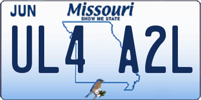 MO license plate UL4A2L
