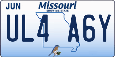 MO license plate UL4A6Y
