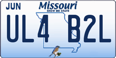MO license plate UL4B2L