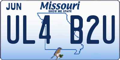 MO license plate UL4B2U