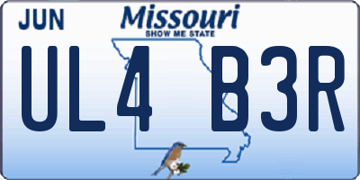 MO license plate UL4B3R