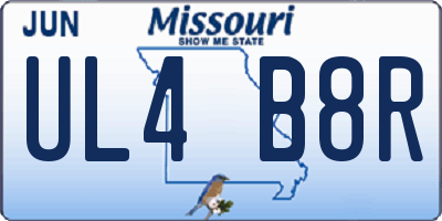 MO license plate UL4B8R