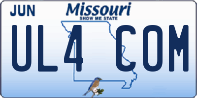 MO license plate UL4C0M