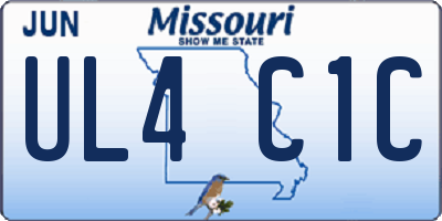 MO license plate UL4C1C