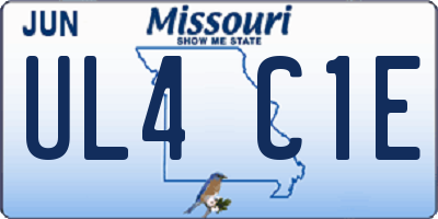 MO license plate UL4C1E
