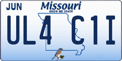 MO license plate UL4C1I