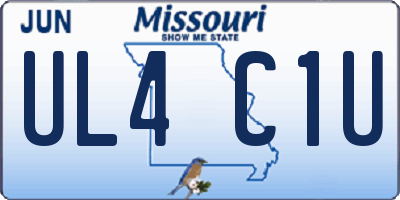 MO license plate UL4C1U