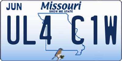 MO license plate UL4C1W