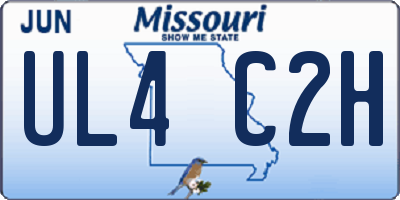 MO license plate UL4C2H