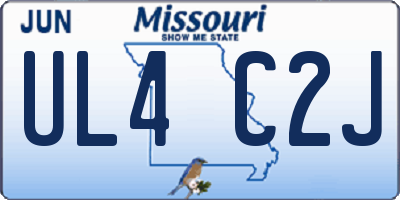 MO license plate UL4C2J