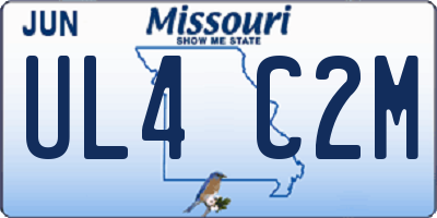 MO license plate UL4C2M