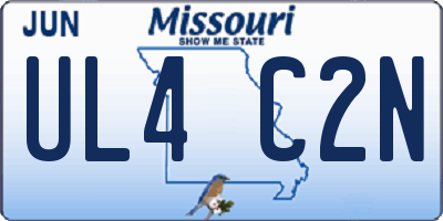 MO license plate UL4C2N