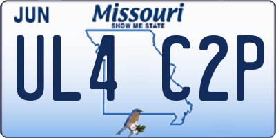 MO license plate UL4C2P