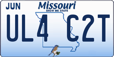 MO license plate UL4C2T