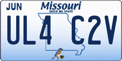 MO license plate UL4C2V