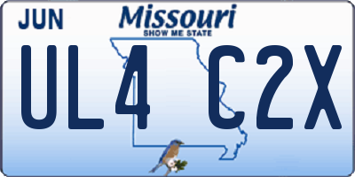 MO license plate UL4C2X