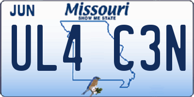 MO license plate UL4C3N