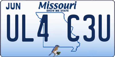 MO license plate UL4C3U
