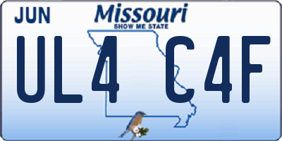 MO license plate UL4C4F